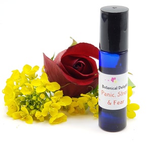 Panic, Stress & Fear Essential Oil Roller - helps to soothe the mind, slow down breathing, and bring back stability to the entire body