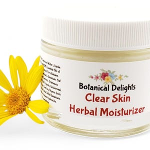Herbal Moisturizer Clear Skin, Natural skincare for complicated skin, sensitive skin, redness image 2