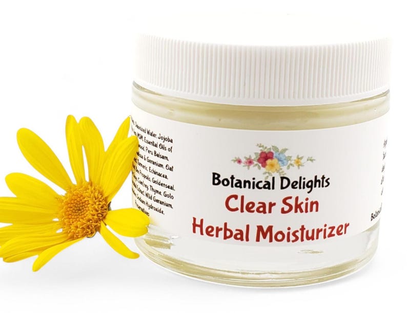 Herbal Moisturizer Clear Skin, Natural skincare for complicated skin, sensitive skin, redness image 2
