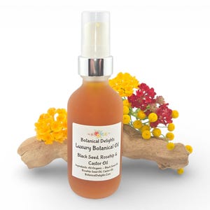 Black Seed, Rosehip & Castor Oil Serum, Lg 2oz Size - Healthy natural serum for skin and hair, multiple skin issues image 1