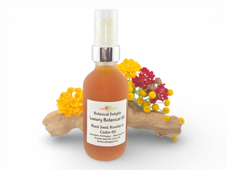 Black Seed, Rosehip & Castor Oil Serum, Lg 2oz Size - Healthy natural serum for skin and hair, multiple skin issues image 1