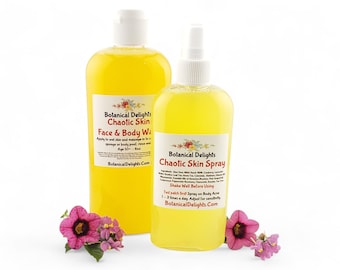 Niacinamide Chaotic Skin Body Spray and Body Wash, Spray on your body, booty etc