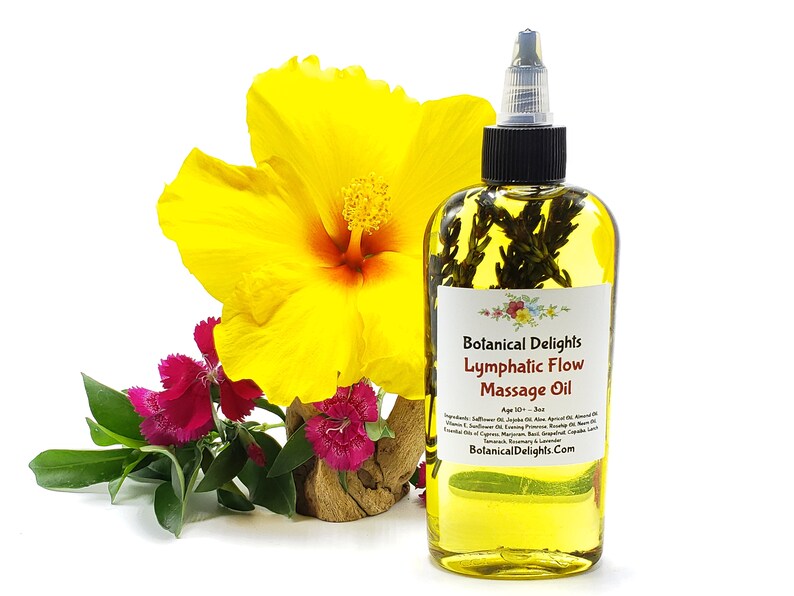 Lymphatic Flow Essential Oil Massage, For Lymph Drainage, Muscle Spasms, Leg Cramps, Restless Legs, Breast Lymph Relief image 3