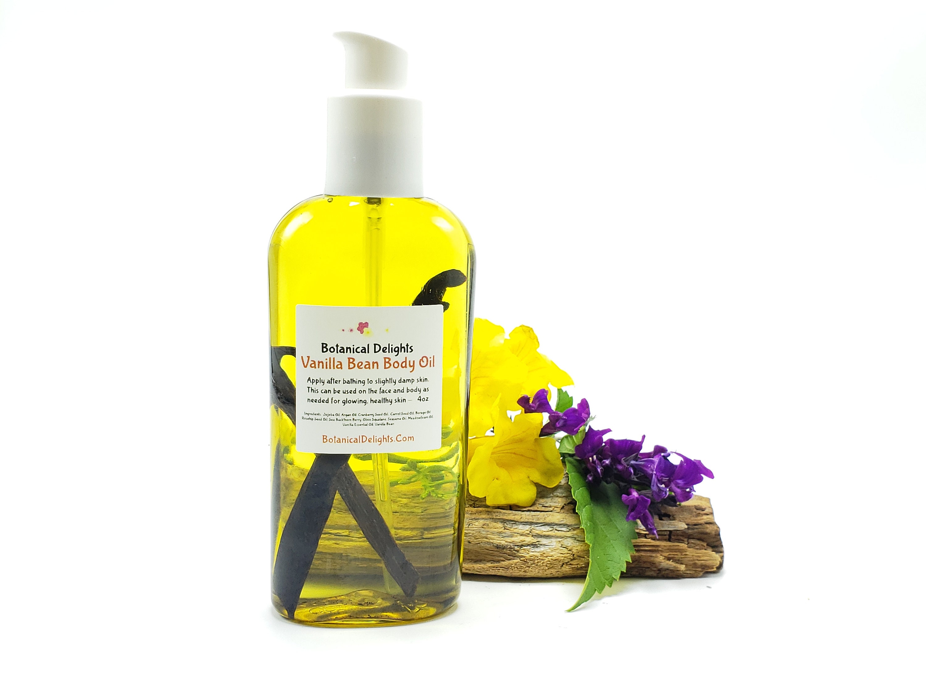 Vanilla Bean Body Oil, A Rich, Moisturizing Organic Bath and Body Oil  Infused With Plump Organic Vanilla Beans 