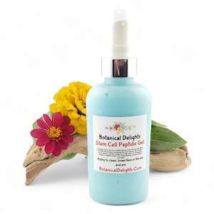 Stem Cell Peptide Gel, Science Based Botanical Active Skincare for Beautiful Skin, Amino Acids 2oz Plastic w/Pump