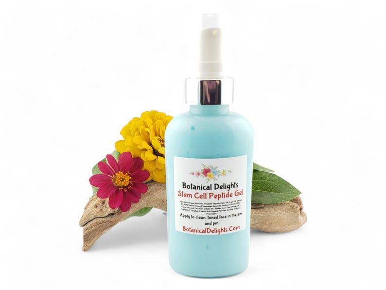 Stem Cell Peptide Gel, Science Based Botanical Active Skincare for Beautiful Skin, Amino Acids 2oz Plastic w/Pump