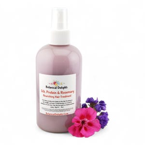 Silk, Protein & Rosemary Nourishing Hair Treatment - Healthy, vibrant hair and scalp, heat protection, beautiful, silky shine with no frizz