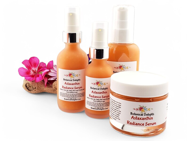 Astaxanthin Radiance Serum, Retinol, Multiple Peptides and Hyaluronic Acid for Beautiful Skin, Sea Minerals, Vitamins image 2