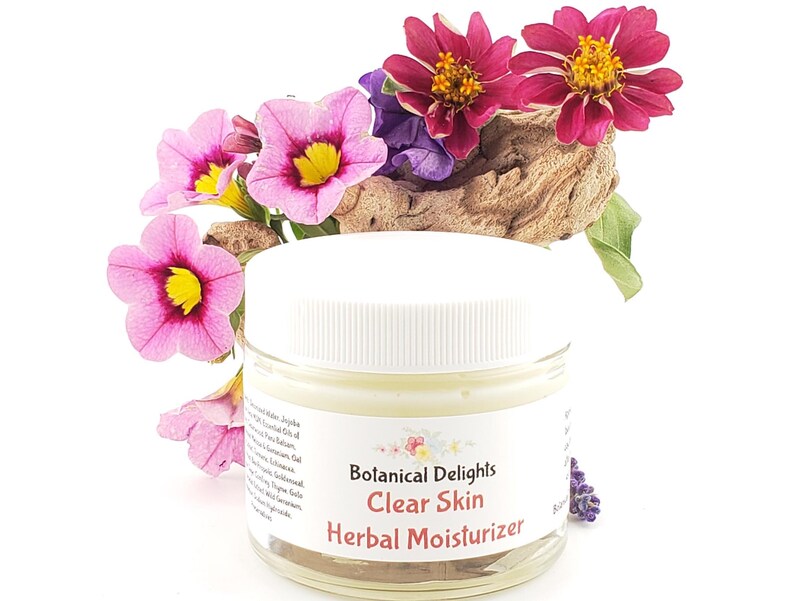 Herbal Moisturizer Clear Skin, Natural skincare for complicated skin, sensitive skin, redness image 5