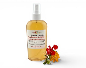 Saw Palmetto & Caffeine Follicle Stimulating DHT Spray with Nettle, Rosemary, Healthy Balanced Scalp