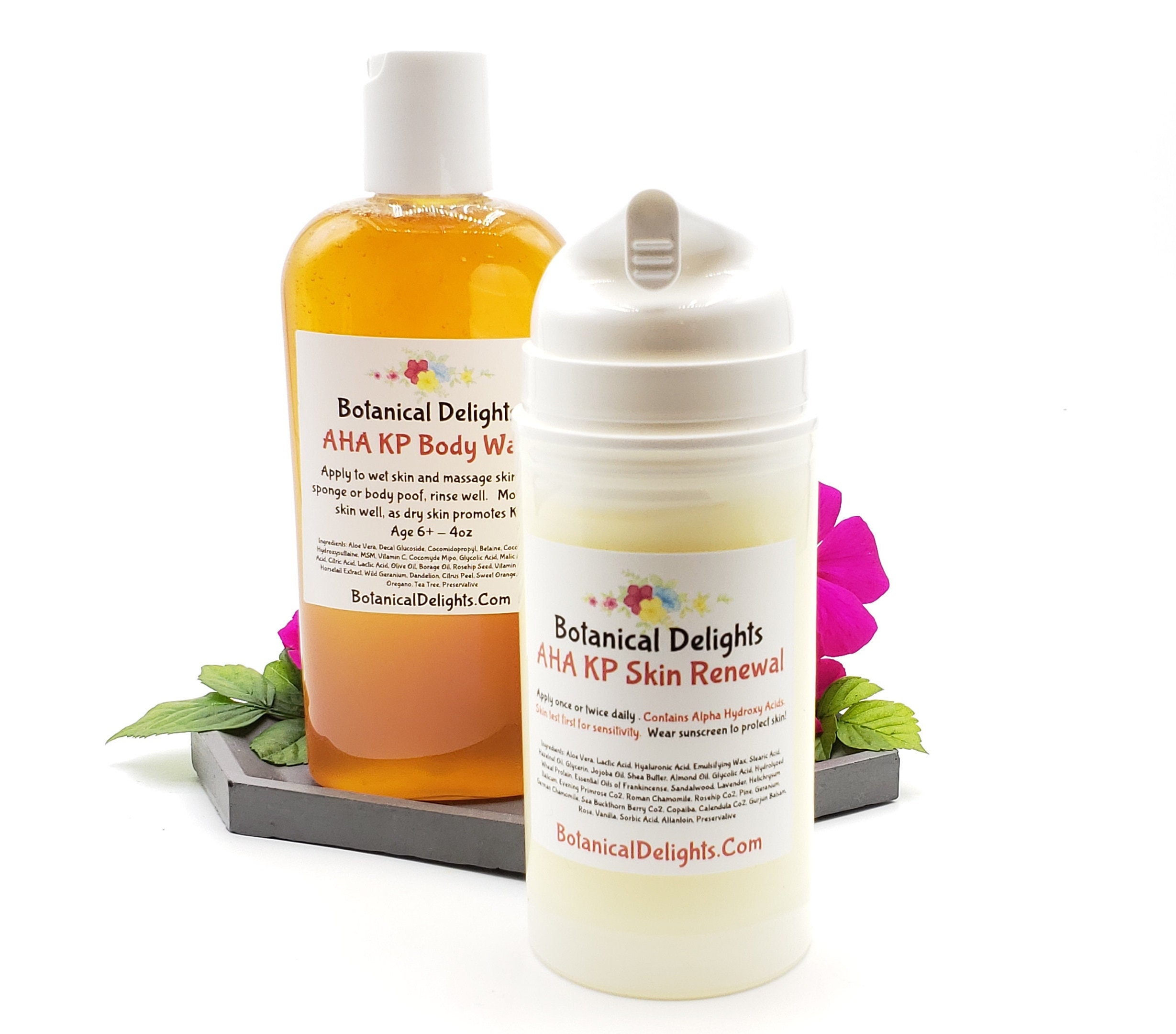 AHA Body Wash & AHA Skin Renewal Lotion Chicken Skin Smooth - Etsy Finland