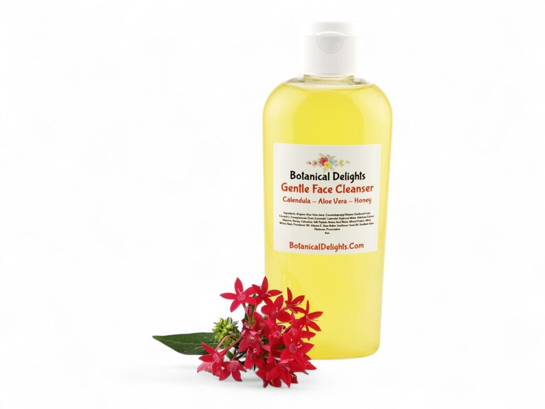 Gentle Botanical Skincare, Facial Cleanser, Botanical Moisturizer and Botanical Toner - Calendula, Aloe Vera, Skincare Set, Sensitive Skin bild 6