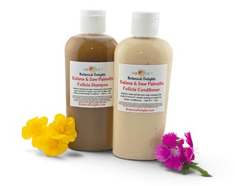 Batana & Saw Palmetto Follicle Shampoo Conditioner - DHT, thinning, dry, damaged hair and scalp
