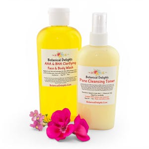 Salicylic Acid AHA Bha Face & Body Wash, AHA Pore Cleansing Toner - Goes deep into the pores to cleanse, Clear skin