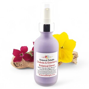 Chebula & Elderberry Facial Serum, A true botanical serum for hydrated, dewy, glowing skin, With Retinol, Hyaluronic Acid image 2