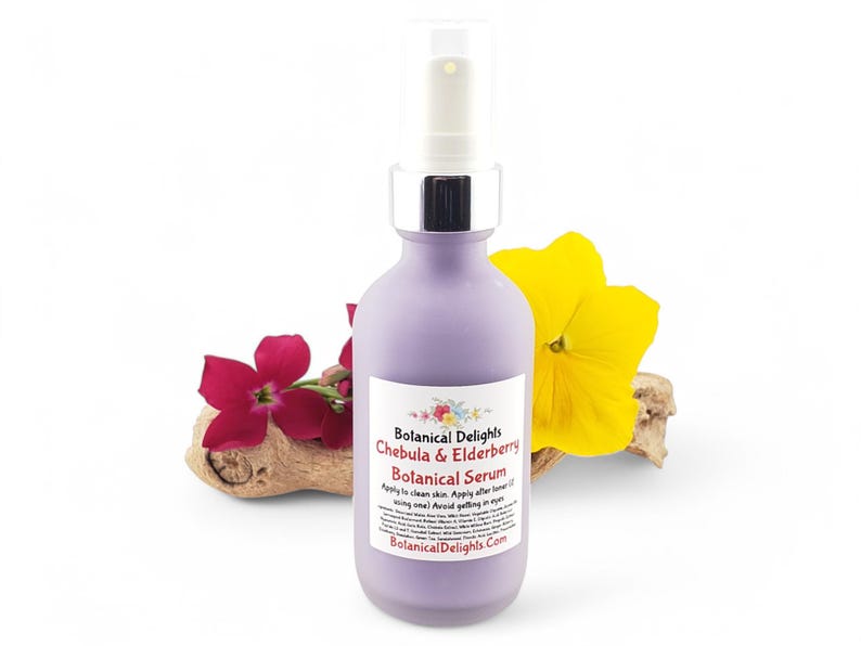 Chebula & Elderberry Facial Serum, A true botanical serum for hydrated, dewy, glowing skin, With Retinol, Hyaluronic Acid image 2