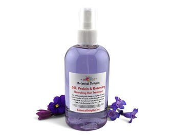 Silk, Protein & Rosemary Nourishing Hair Treatment - Heat Protection, Shine, Curl Refresh, Detangle