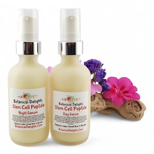 Stem Cell Peptide Day & Night Facial Serum - Double Serum for Short-Term and Long-Term Results