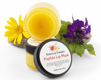 Peptide Lip Mask, Our deep hydration formula will keep your lips beautifully soft and supple, mango butter, peptides, plant stem cells