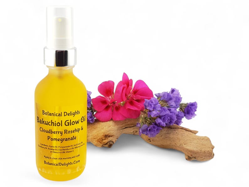 Bakuchiol Glow Oil with Cloudberry, Rosehip & Pomegranate - Plant-Based Retinol, Non-Greasy, Bio-Retinol image 2