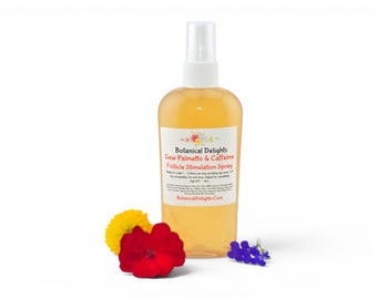 Saw Palmetto & Caffeine Follicle Stimulating DHT Spray with Nettle, Rosemary, Healthy Balanced Scalp