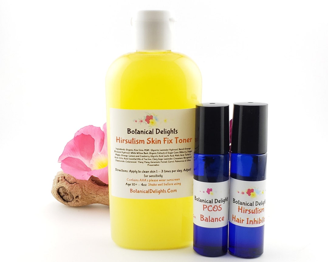 Hair Growth Inhibitor, Skin Fix Toner & PCOS Roller, Womens Facial Hair