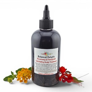 Rosemary & Fenugreek Exfoliating Scalp Treatment, DHT Scalp Balance, Clarifying, Prewash for Buildup, pH Balance