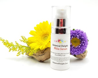 Milia Bumps Facial Serum, Retinol exfoliates the Milia bumps allowing for gentle seed removal