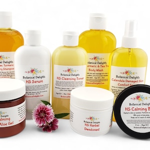 HS Skin Products, Natural Products that WORK! Botanical Serum, Plant Based, Cleanser, Body Wash, Balm, Aloe Gel