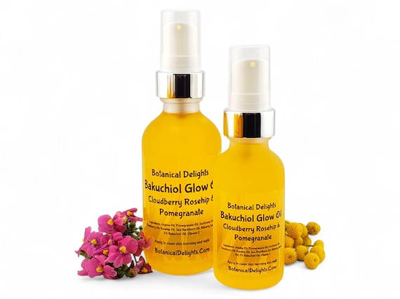 Bakuchiol Glow Oil with Cloudberry, Rosehip & Pomegranate - Plant-Based Retinol, Non-Greasy, Bio-Retinol