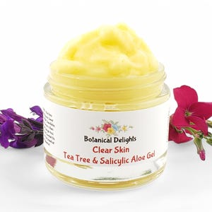 Tea Tree & Salicylic Acid Gel, Clear Skin Herbal Moisturizer, Deep pore cleansing, Great for Oily Complicated Skin