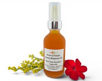 Black Seed, Rosehip & Castor Oil Facial Serum, 2oz Healthy natural hydration for skin and hair, multiple skin issues
