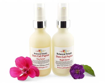 Stem Cell Peptide Day & Night Facial Serum - Double Serum for Short-Term and Long-Term Results
