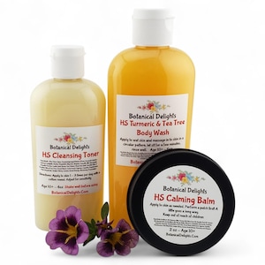 HS Skin Products, Natural Products that WORK! Botanical Serum, Plant Based, Cleanser, Body Wash, Serum, Balm, Aloe Gel