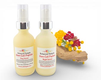 Stem Cell Peptide Day & Night Facial Serum - Double Serum for Short-Term and Long-Term Results