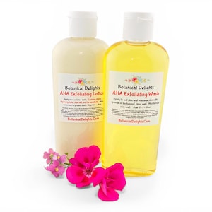 AHA Exfoliating Skin Care & Body Wash - Red Bumpy Chicken Skin, Exfoliates skin and leaves it soft and supple