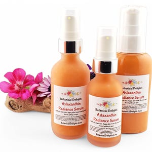 Astaxanthin Radiance Serum, Retinol, Multiple Peptides and Hyaluronic Acid for Beautiful Skin, Sea Minerals, Vitamins image 1