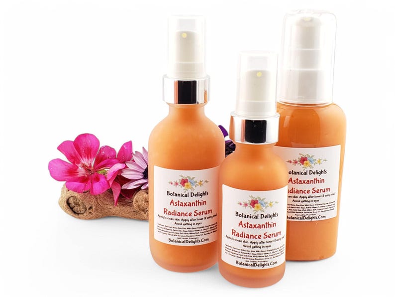 Astaxanthin Radiance Serum, Retinol, Multiple Peptides and Hyaluronic Acid for Beautiful Skin, Sea Minerals, Vitamins image 1