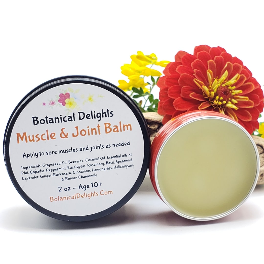Muscle & Joint Rub With Essential Oils, Recovery Balm, Natural Relief
