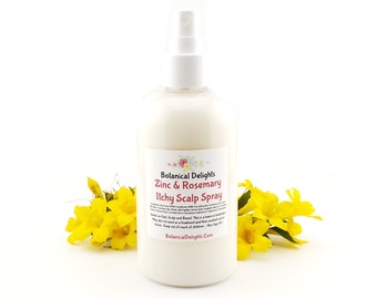 Zinc & Rosemary Itchy Scalp Spray, Balance your scalp biome and grow your hair! Relieves the itch and removes the flakes