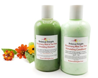 Rosemary Mint & Tea Tree Scalp Balancing Botanical Shampoo and Conditioner - Restores balance to your scalp’s natural ecosystem