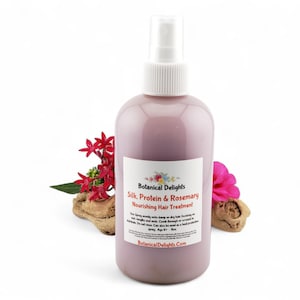 Silk, Protein & Rosemary Nourishing Hair Treatment - Healthy, vibrant hair and scalp, heat protection, beautiful, silky shine with no frizz