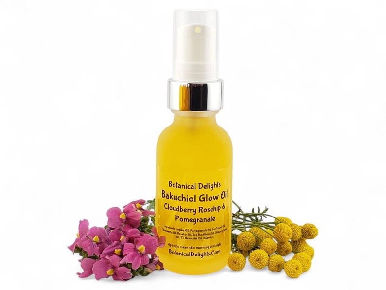 Bakuchiol Glow Oil with Cloudberry, Rosehip & Pomegranate - Plant-Based Retinol, Non-Greasy, Bio-Retinol image 5