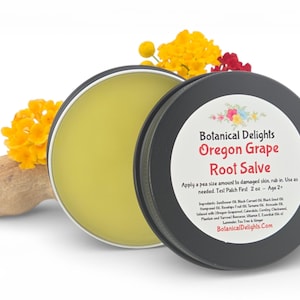 Oregon Grape Root Herbal Rescue Salve, Barrier Balm, Skin Salve, Soothing and Moisturizing, Working Hands, Hand Balm, Gardener Salve