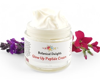 Glow Up Peptide Cream, 2oz, The best ingredients for beautiful skin...Retinol 2.5%, Hyaluronic Acid, Peptide-1, Squalane, CoQ10, Niacinamide