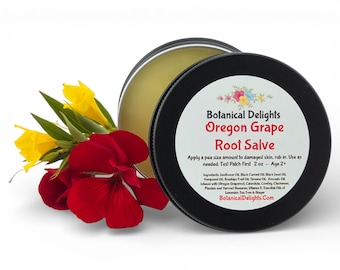 Oregon Grape Root Herbal Rescue Salve, Barrier Balm, Skin Salve, Soothing, Moisturizing, Working Hands