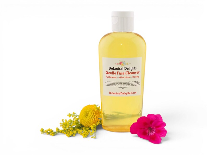 Gentle Botanical Skincare, Facial Cleanser, Botanical Moisturizer and Botanical Toner - Calendula, Aloe Vera, Skincare Set, Sensitive Skin bild 15