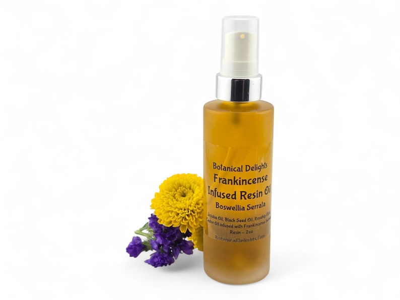 Frankincense Resin Oil with Boswellia Serrata, Lg 2oz Size - skin-loving fatty acids and antioxidants image 2