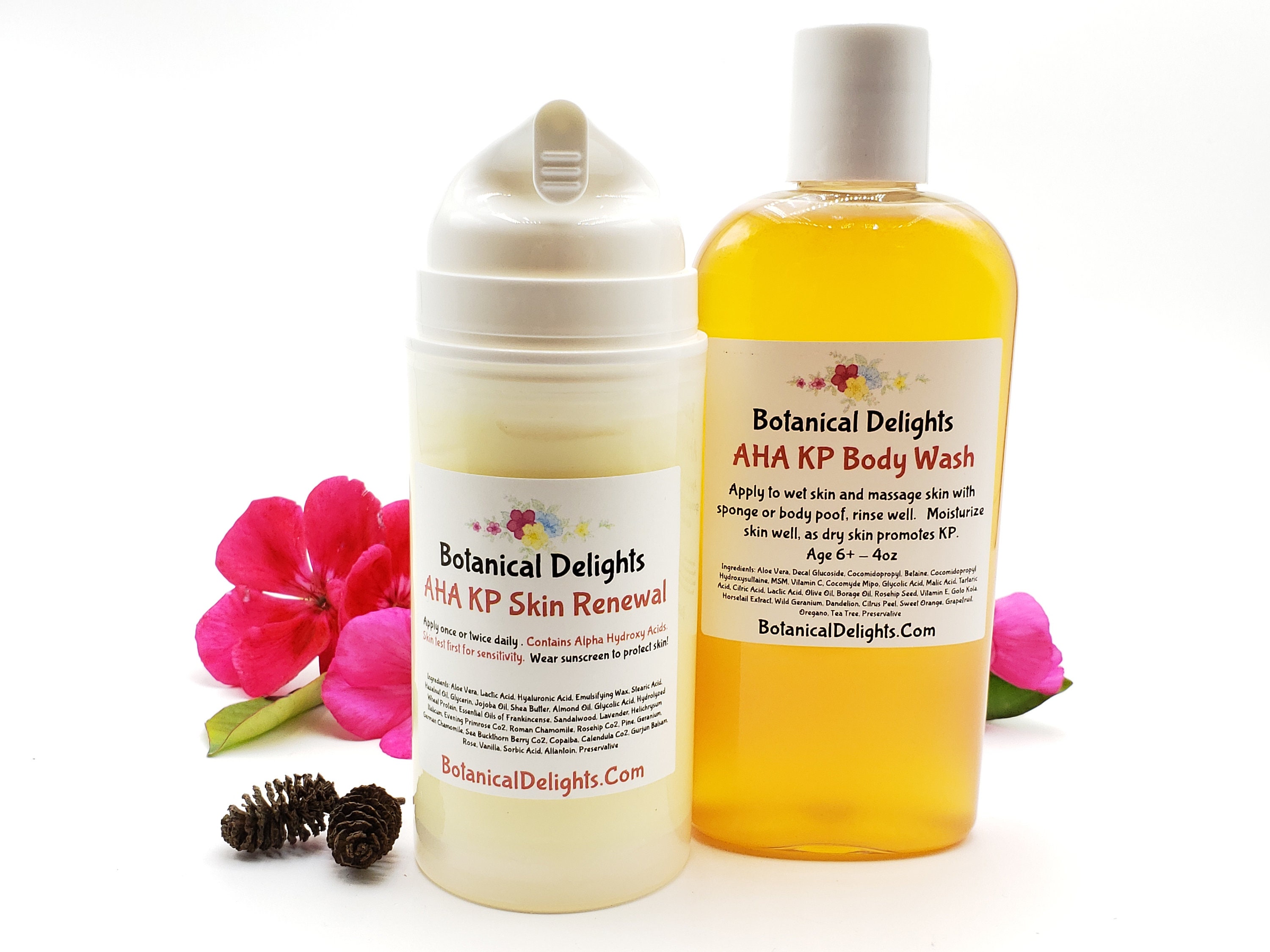 AHA Body Wash & AHA Skin Renewal Lotion Chicken Skin Smooth - Etsy Finland