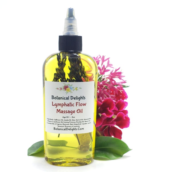 Lymphatic Flow Essential Oil Massage, For Lymph Drainage, Muscle Spasms, Leg Cramps, Restless Legs, Breast Lymph Relief